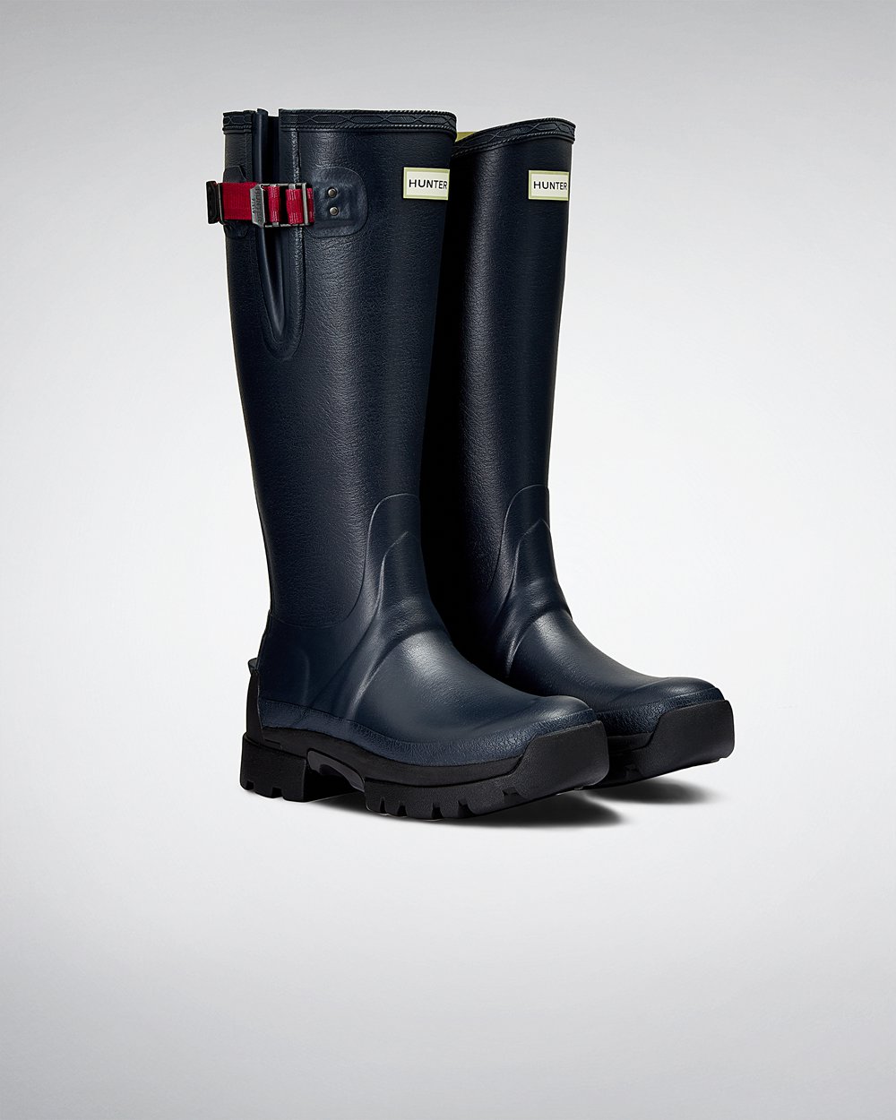 Women Hunter Balmoral Side Adjustable 3Mm Neoprene | Tall Rain Boots Navy | NZ-45862-JGWZ